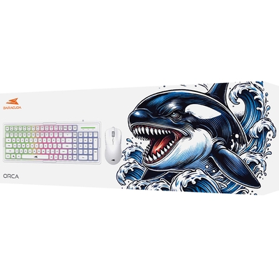 Product Σετ Πληκτρολόγιο και Ποντίκι Baracuda Gaming Bgc-012 Orca White base image