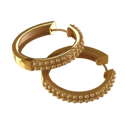 Product Γυναικεία Σκουλαρίκια Panarea Os6Do (3 cm) από Ασήμι Golden base image