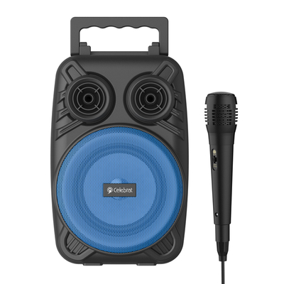 Product Karaoke Celebrat OS-07 με μικρόφωνο, 5W, 1200mAh, Bluetooth, μπλε base image