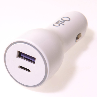 Product Φορτιστής Αυτοκινήτου Osio OTU-5913W Διπλός Fast Charge με USB Type-C και USB Type-A 36 W base image