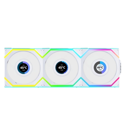 Product Case Fan Lian Li UNIFAN SL Wireless LCD 120 -3PCS White (Triple pack include Controller)  base image