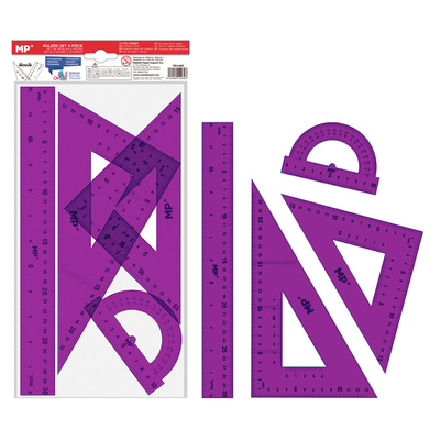 Product Σετ Χάρακες Mp Pa144c Διάφανο Πλαστικό 4τμχ Μωβ base image