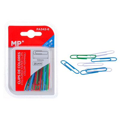Product Πλαστικοποιημένοι Συνδετήρες Mp Pa342-6 50mm 25τμχ Χρωματιστοί base image
