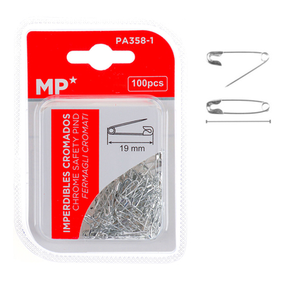 Product Παραμάνες Pa358-1 Mp Μεταλλικές 19mm Ασημί 100τμχ base image