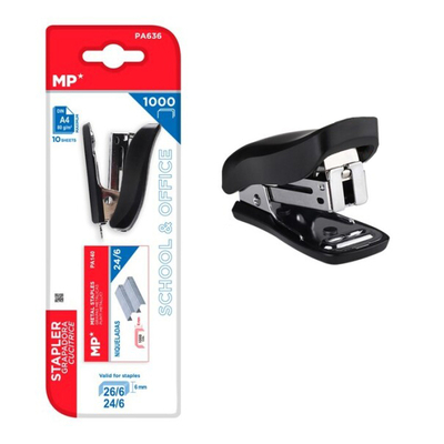 Product Mini Συρραπτικό Mp Με Ανταλλακτικά Pa636 24/6-26/6 10 Φύλλα Μαύρο base image