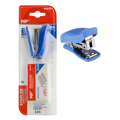Product Mini Συρραπτικό Mp Με Ανταλλακτικά Pa636 24/6-26/6 10 Φύλλα Μπλε base image