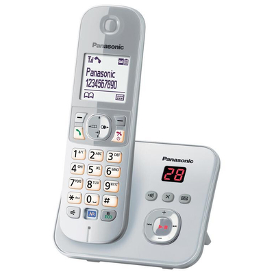 Product Τηλέφωνο Ασύρματο Panasonic KX-TG6821GB silver base image
