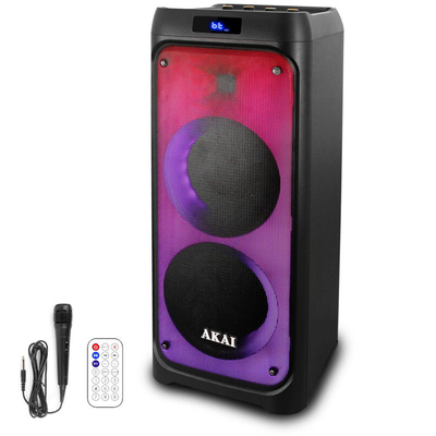 Product Karaoke Akai Party 260 Φορητό Bluetooth με LED, USB, micro SD, Aux-In και ενσύρματο μικρόφωνο  50 W RMS base image