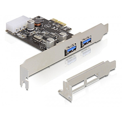 Product Controller PCIe Delock 2x USB3.0 ext +LowProfile base image