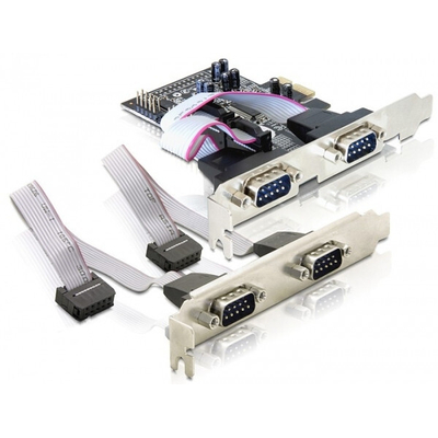 Product Controller PCIe Delock 4x D-Sub9 ext (2 Οn Each Bracket) base image