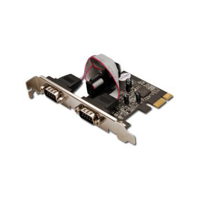 Product Controller PCIe Digitus 2x D-Sub9 Serial Ports + LowProfile Retail base image