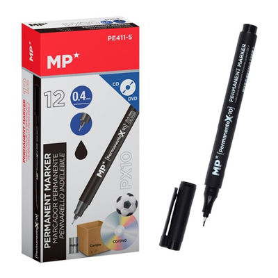 Product Ανεξίτηλος Μαρκαδόρος Mp Pe411-S Για Cd-Dvd 0.4mm Μαύρος 12τμχ base image
