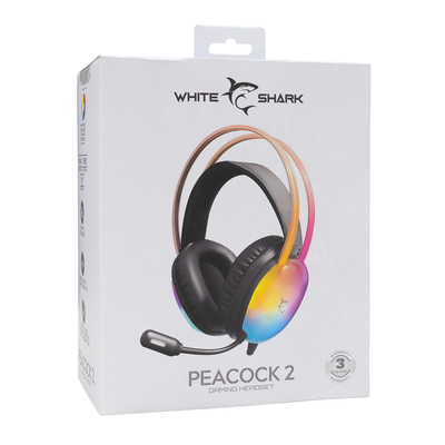 Product Gaming Headset White Shark Stereo Gh-2444 Peacock-2 Black base image