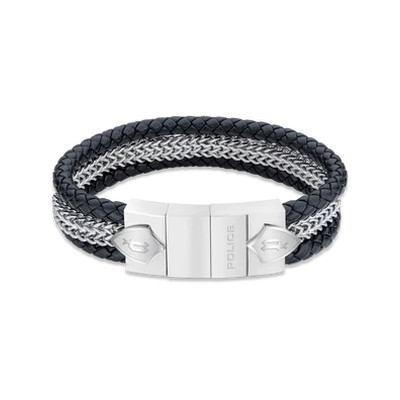 Product Ανδρικό Βραχιόλι Police Peagb2119801 (Talla L) Δερμάτινο Black base image