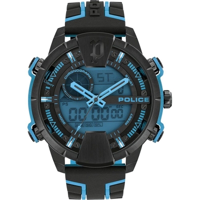 Product Ανδρικό Ρολόι Police Pewjp2110202 (46mm) Καουτσούκ Λουράκι Μαύρο base image