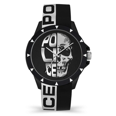 Product Ανδρικό Ρολόι Police Pewum2119562 (40mm) Καουτσούκ Λουράκι Μαύρο base image