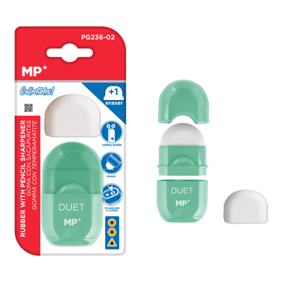 Product Ξύστρα MP με κάδο PG236-02-GN με Ανταλλακτική γόμα, πράσινη base image