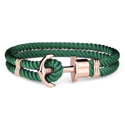 Product Βραχιόλι Unisex Paul Hewitt Phphnrgs (15,5cm)  Green With Rose Gold base image