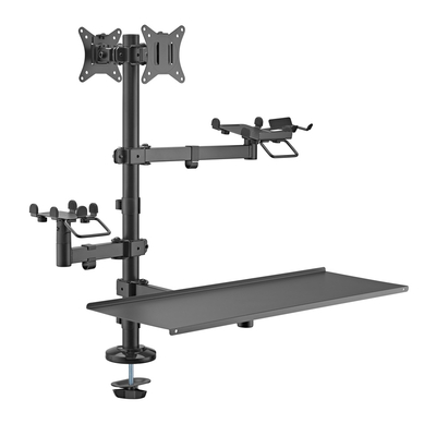 Product Βάση Monitor Brateck Γραφείου PMM-02LD για 2x οθόνες 17"-32"/POS/Πληκτρολόγιο base image