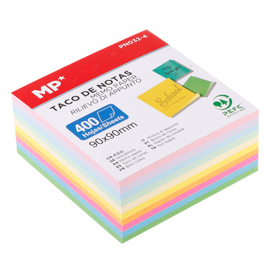 Product Χαρτάκια Σημειώσεων Mp Pn032-4 90x90mm 400τμχ Χρωματιστά base image