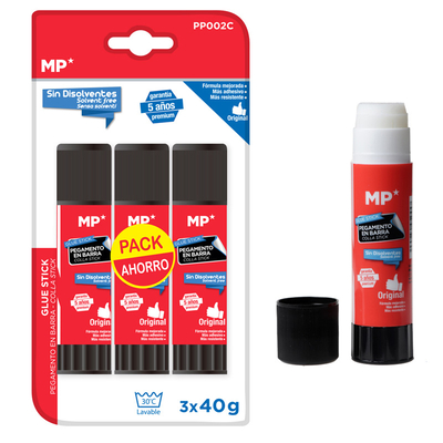 Product Κόλλα Στικ Mp Pp002c Διάφανη 40g 3τμχ base image