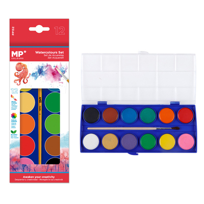 Product Σετ Νερομπογιές Mp Pp152 Κασετίνα 12 Χρώματα base image