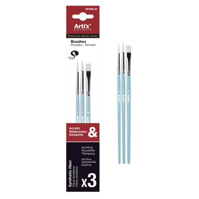 Product Paints Σετ Artix Πινέλων Ζωγραφικής Pp399-01 Μπλε 3τμχ base image