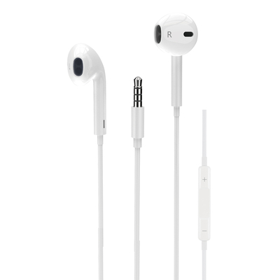 Product Handsfree Ακουστικά Powertech Classic, 3.5mm, 1.2m, λευκά base image