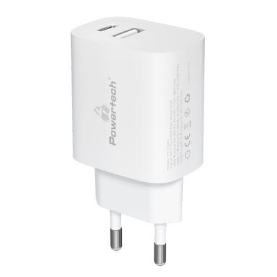 Product Φορτιστής Πρίζας Powertech PT-1040, USB & Type-C, PD QC3.0, 20W, λευκός base image