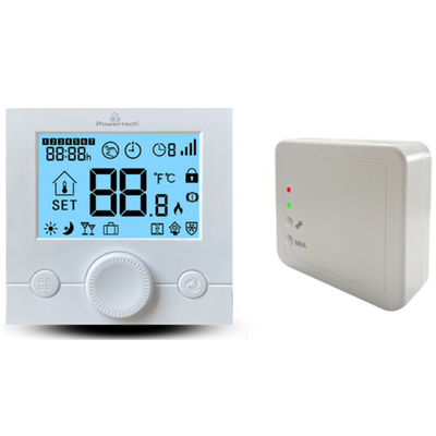 Product Powertech Ψηφιακός Θερμοστάτης Χώρου Pt-1046, Αερίου, Rf, Λευκός base image