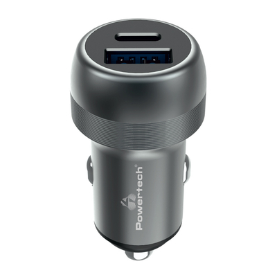 Product Φορτιστής Αυτοκινήτου Powertech PT-1148, USB & USB-C, 89W PD & QC, γκρι base image