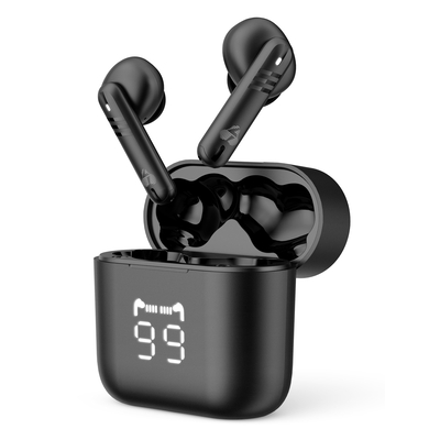Product Bluetooth Handsfree Powertech με Θήκη Φόρτισης PT-1227, Tws, Enc, 30/480Mah, Μαύρα base image