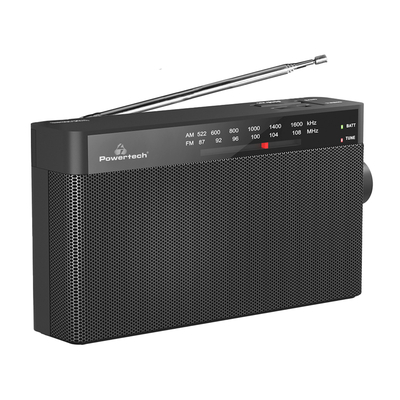 Product Φορητό Ραδιόφωνο Powertech PT-1244 με πτυσσόμενη κεραία, Μαύρο base image