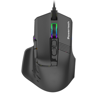 Product Ενσύρματο Gaming Ποντίκι Powertech Pt-1274, RGB Φως, Οπτικό, 12000Dpi, Μαύρο base image
