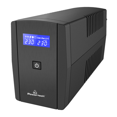 Product UPS Powertech Line Interactive PT-1296 με Οθόνη, 1100VA, 660W, 2x Schuko base image