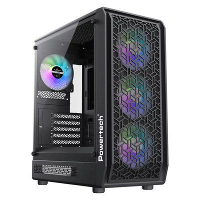 Product Κουτί Η/Υ Powertech Gaming Pt-1309, Tempered Glass, 4X ARGB Fan, Atx, 340X200X436Mm, Μαύρο base image