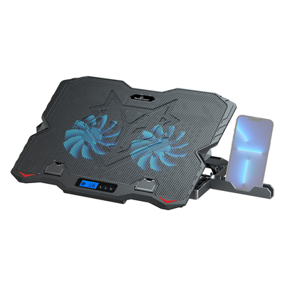 Product Βάση Laptop Powertech PT-1346, έως 15.6", 2x 125mm LED fan, Μαύρη base image