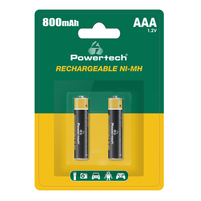 Product Επαναφορτιζόμενες Μπαταρίες Powertech Ni-Mh Pt-1403, Aaa, 800mAh, 1.2V, 2Τμχ base image