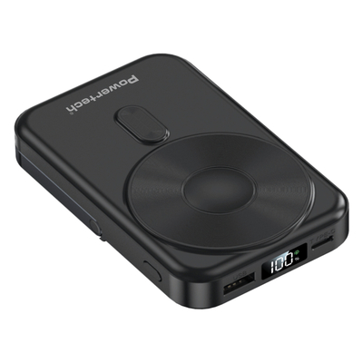 Product Power Bank Powertech με Οθόνη Pt-1416, 10000mAh, Magnetic Wireless, 22.5W, Μαύρο base image