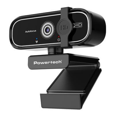 Product Webcam Powertech Pt-1427, 5Mp, 2K Qhd, Αυτόματη Εστίαση, 1.5M, Μαύρη base image