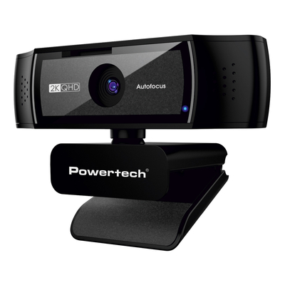 Product Webcam Powertech Pt-1428, 5Mp, 2K Qhd, Αυτόματη Εστίαση, 1.5M, Μαύρη base image