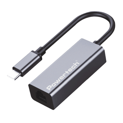 Product Αντάπτορας Δικτύου USB Powertech Pt-1455, USB-C, 1000Mbps Ethernet, Γκρι base image