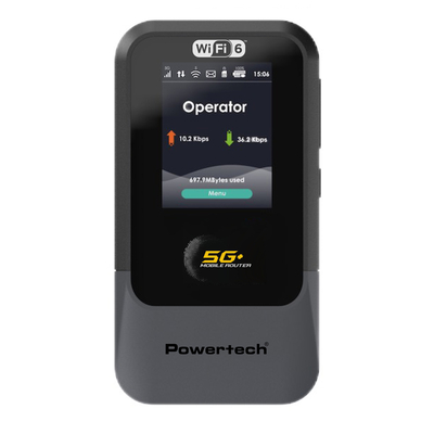 Product Router Powertech 5G Mobile Pt-1512, Wifi 6, Ax900 Dual Band, 4000mAh base image