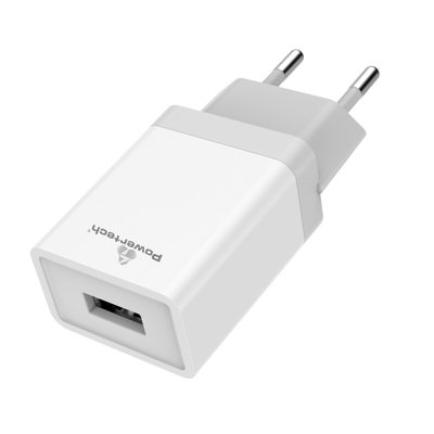 Product Φορτιστής Πρίζας Powertech PT-759, 1x USB, 1A, λευκός base image
