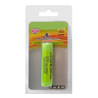 Product Επαναφορτιζόμενες Μπαταρίες Powertech τύπου 18650 PT-863, 2600mAh base image