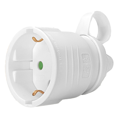 Product Φις ρεύματος Powertech PT-887, 1x schuko, 16A, λευκό base image