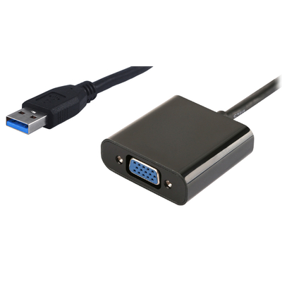 Product Αντάπτορας USB Powertech 3.0 σε VGA PTH-021, Full HD, μαύρο base image