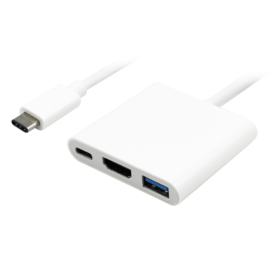 Product Docking Station Powertech Type-C σε HDMI + Type-C + USB 3.0 PTH-042 4K, λευκό base image