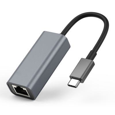 Product Αντάπτορας Δικτύου USB Powertech Type-C σε ethernet RJ45 PTH-044, 1000M, γκρι base image