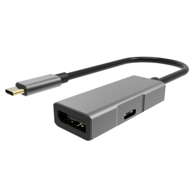 Product Αντάπτορας USB Powertech Type-C σε DisplayPort + PD PTH-054, 4K, γκρι base image